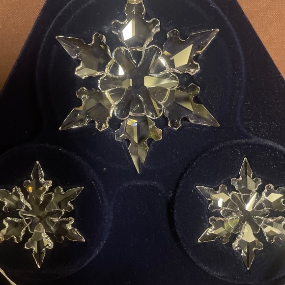 Swarovski 2018 large and small ornament tri pack